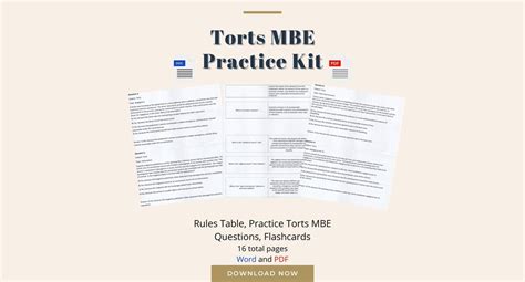 TORTS MBE WORKSHOPS Flashcards 